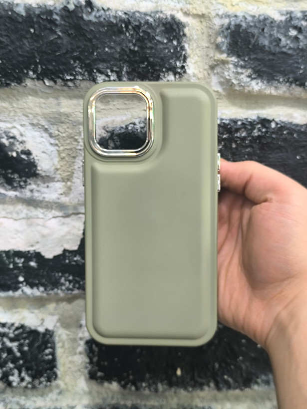 قاب کاور گوشی آیفون 12 پرو مکس / iphone 12 pro max مدل چرمی ساده سبز سدری