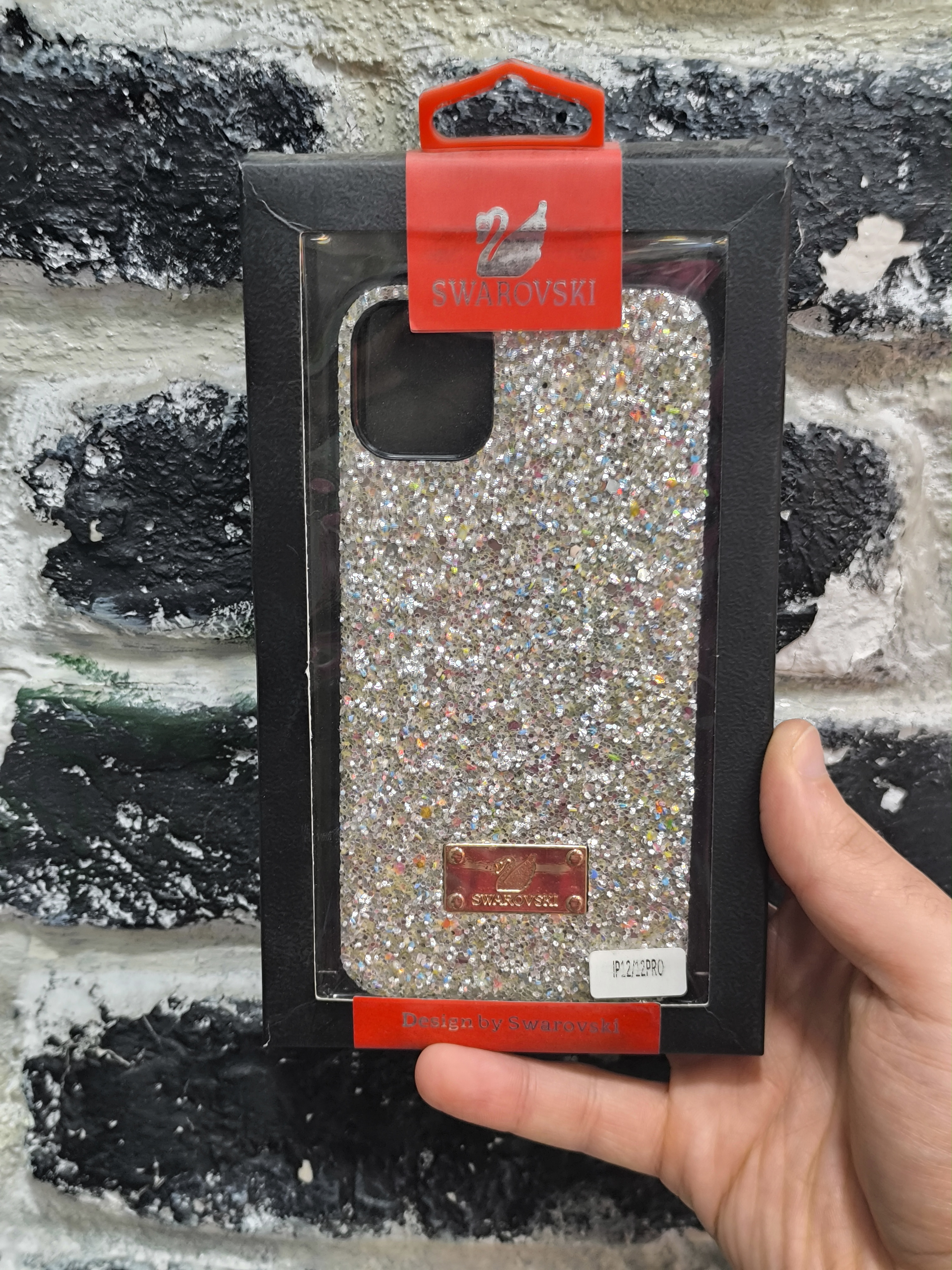 قاب کاور گوشی آیفون 12 پرو - 12 نرمال / iphone 12 pro - 12 normal مدل طرح دار طلایی - Swarovski