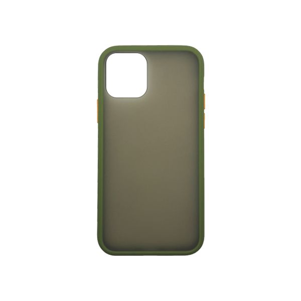 قاب کاور گوشی آیفون 12 پرو - 12 نرمال / iphone 12 pro - 12 normal مدل پشت مات ساده دور سبز