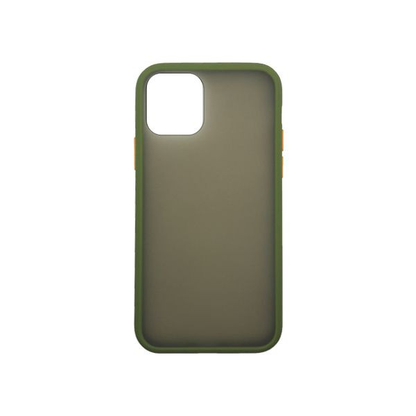 قاب کاور گوشی آیفون 12 پرو - 12 نرمال / iphone 12 pro - 12 normal مدل پشت مات ساده دور سبز