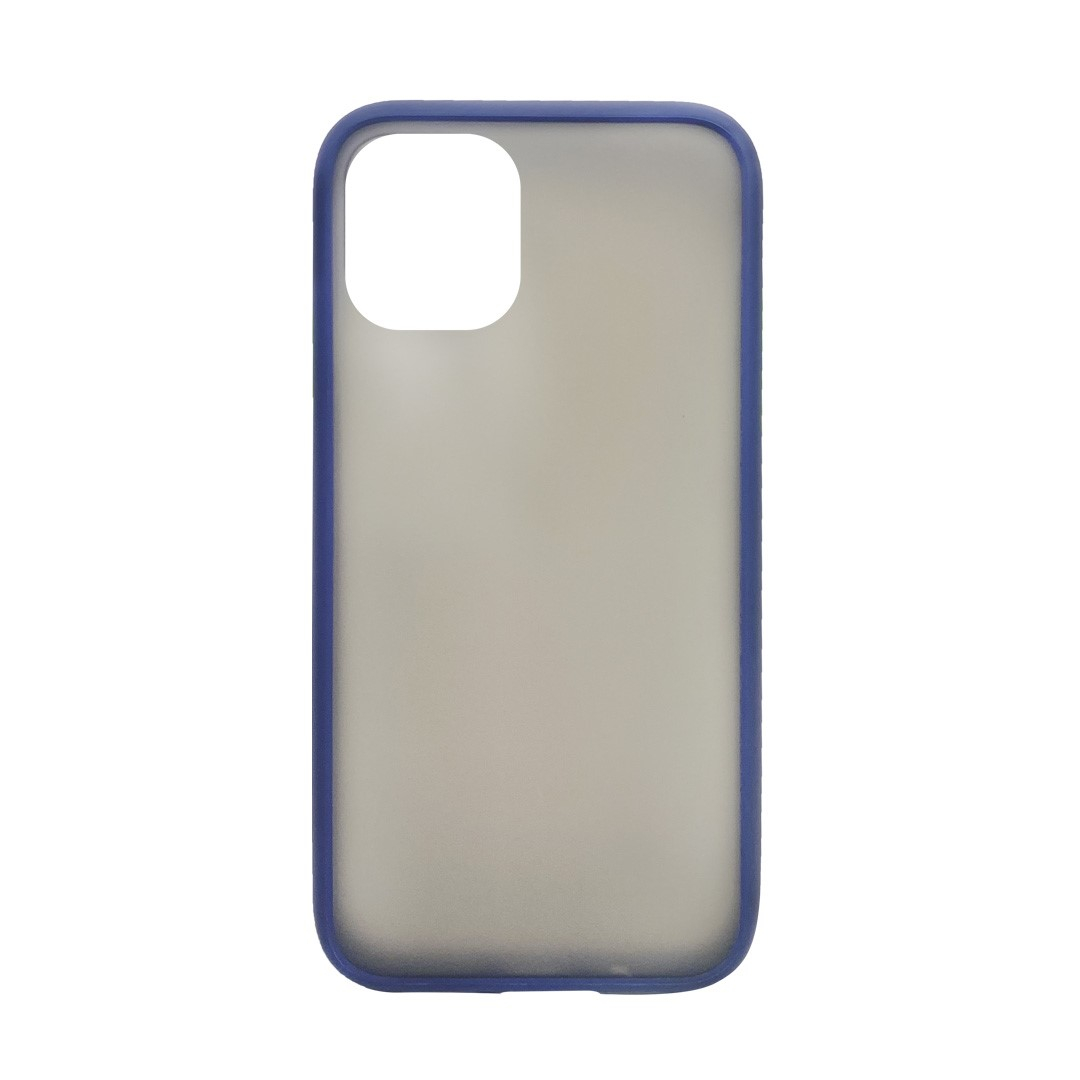 قاب کاور گوشی آیفون 12 پرو - 12 نرمال / iphone 12 pro - 12 normal مدل پشت مات ساده دور سورمه ای