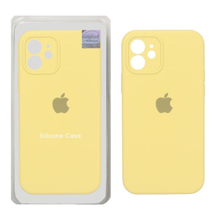 قاب کاور گوشی آیفون 12 نرمال / iphone 12 normal مدل سیلیکونی پاک کنی اورجینال داخل پارچه ای محافظ لنز دار