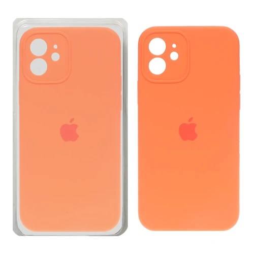 قاب کاور گوشی آیفون 12 نرمال / iphone 12 normal مدل سیلیکونی پاک کنی اورجینال داخل پارچه ای محافظ لنز دار