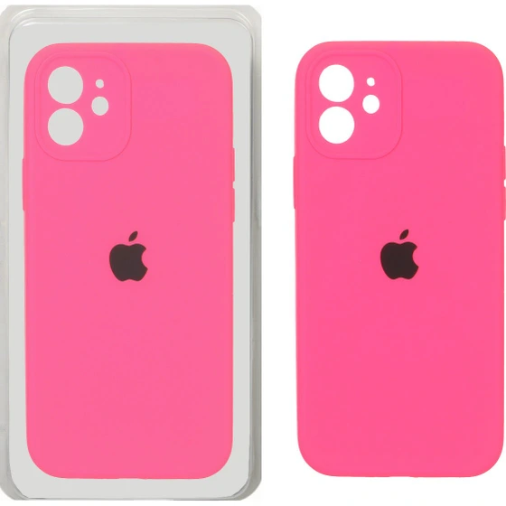 قاب کاور گوشی آیفون 12 نرمال / iphone 12 normal مدل سیلیکونی پاک کنی اورجینال داخل پارچه ای محافظ لنز دار