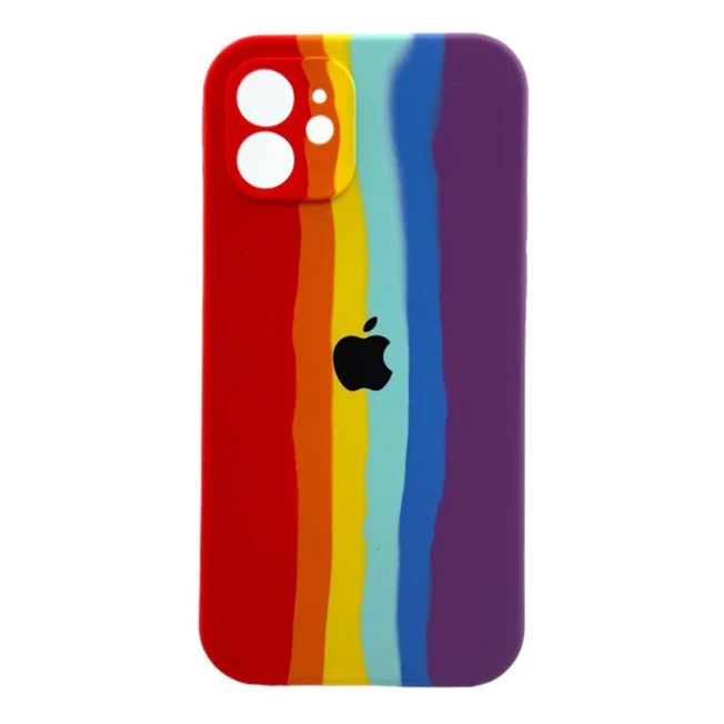 قاب کاور گوشی آیفون 12 نرمال / iphone 12 normal مدل سیلیکونی پاک کنی اورجینال داخل پارچه ای محافظ لنز دار
