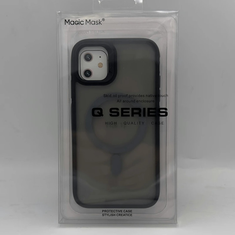 قاب کاور گوشی آیفون 11 پرو / iphone 11 pro مدل پشت مات مگ سیف مشکی - QS