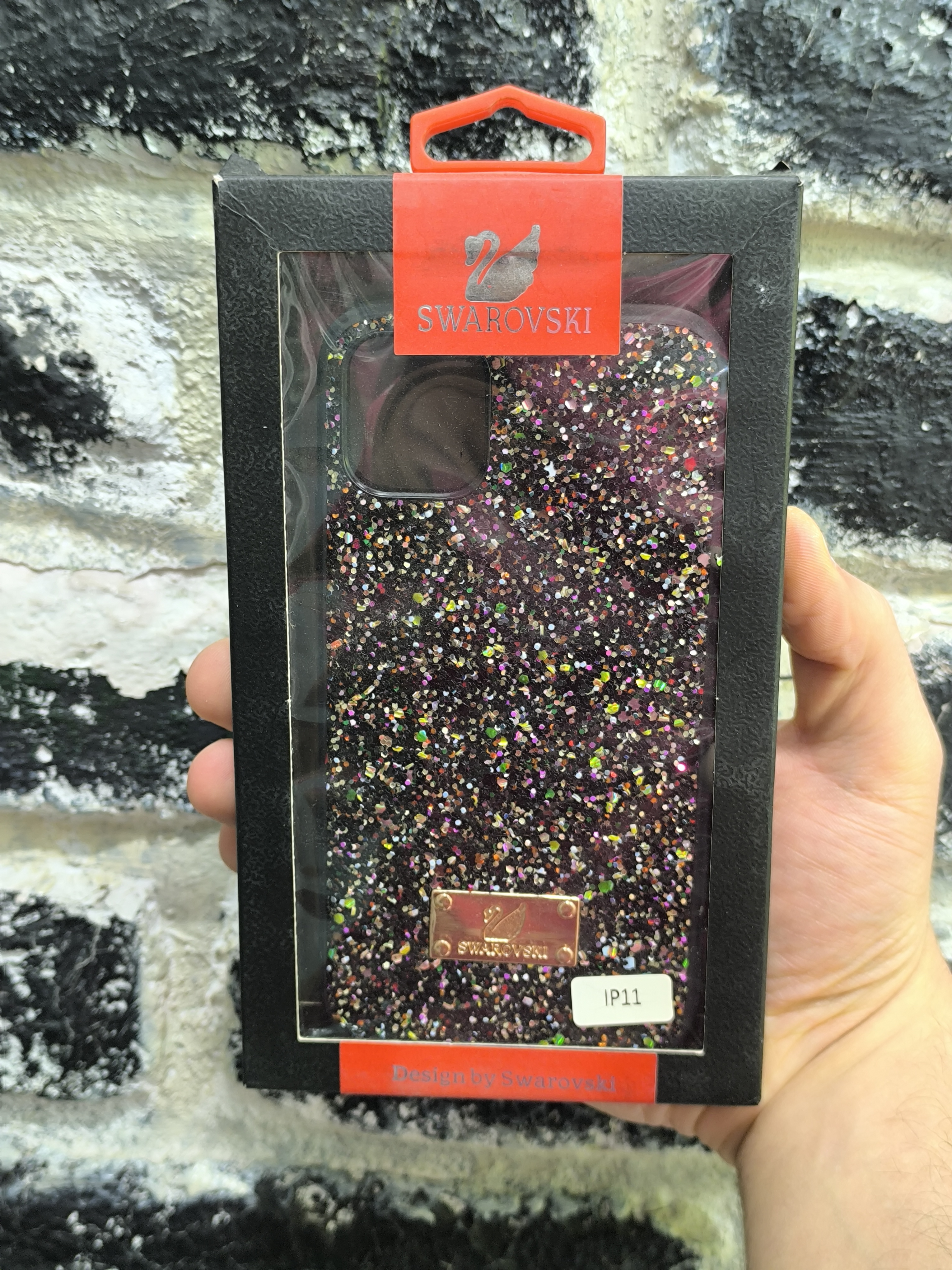 قاب کاور گوشی آیفون 11 / iphone 11 مدل طرح دار مشکی - Swarovski