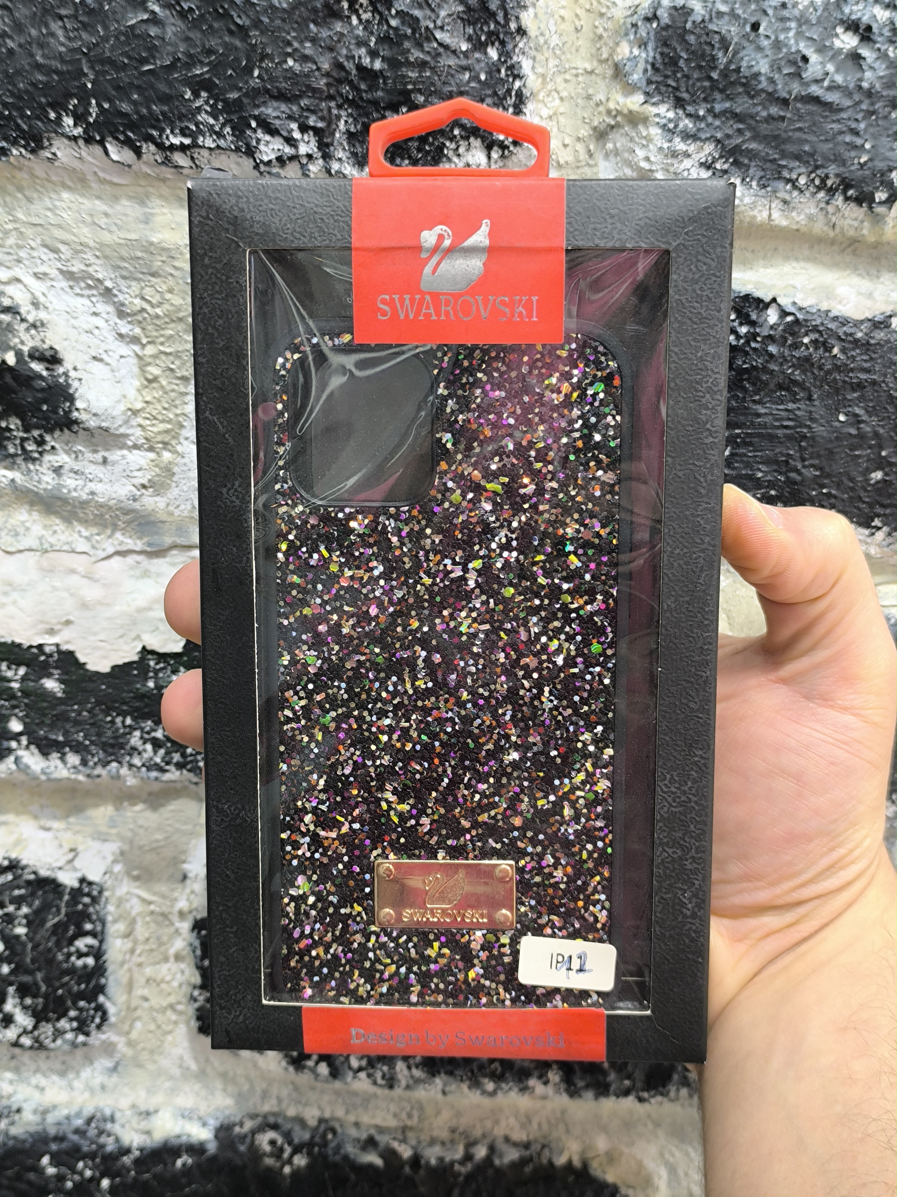 قاب کاور گوشی آیفون 12 / iphone 12 مدل طرح دار مشکی - Swarovski