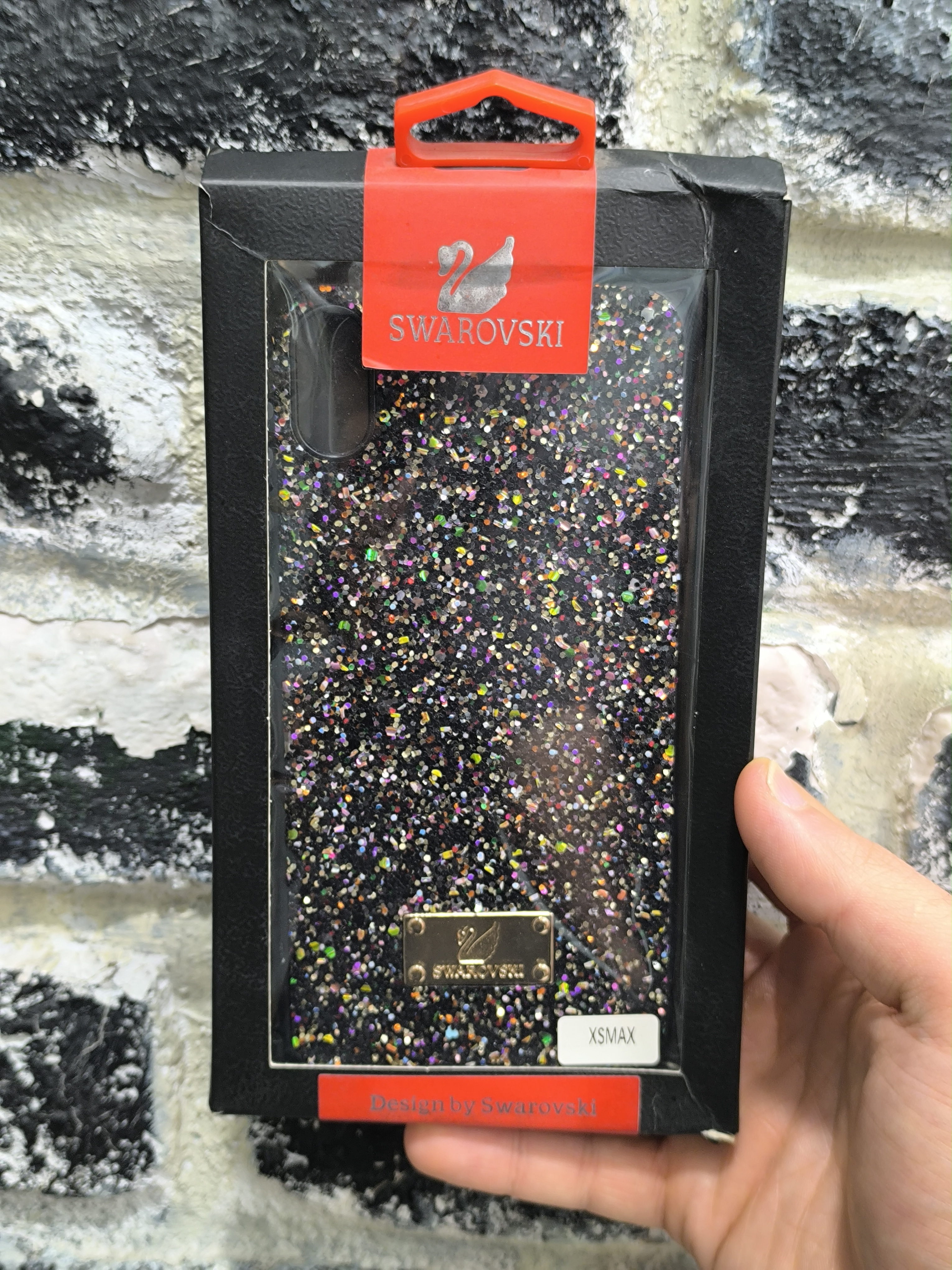 قاب کاور گوشی آیفون iphone Xs Max مدل طرح دار مشکی - Swarovski