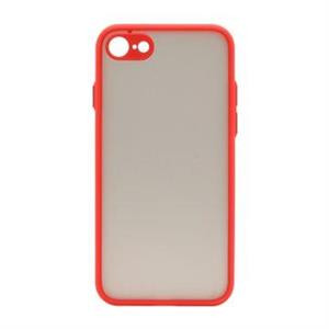 قاب کاور گوشی آیفون iPhone 7 / iPhone 8 / iPhone SE مدل پشت مات دور قرمز محافظ لنزدار